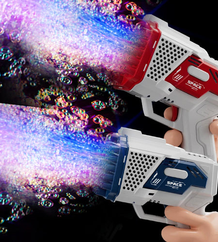 40 Hole New Bubble Gunner with Fuly Automatic Bubble Machine Children'S Bubble Blowing Toy without Battery and Bubble Water