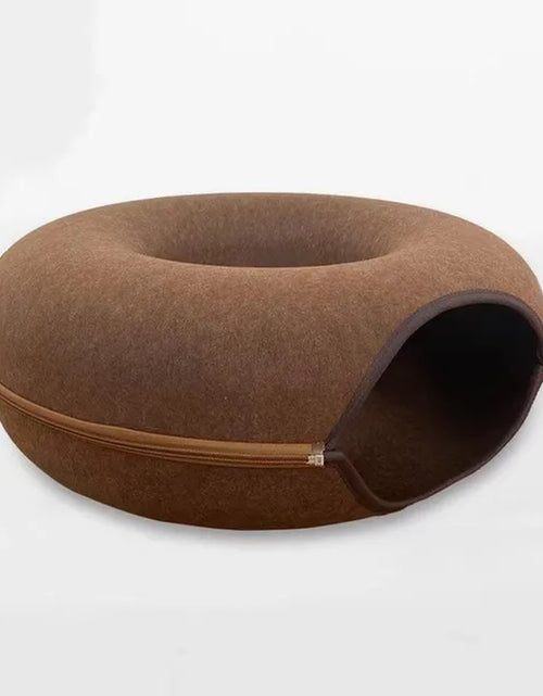 Load image into Gallery viewer, Donut Cat Bed Interactive Tunnel Pet Felt Indoor Toys Cats House Kitten Training Toy Cat Kennel Pets Supplies
