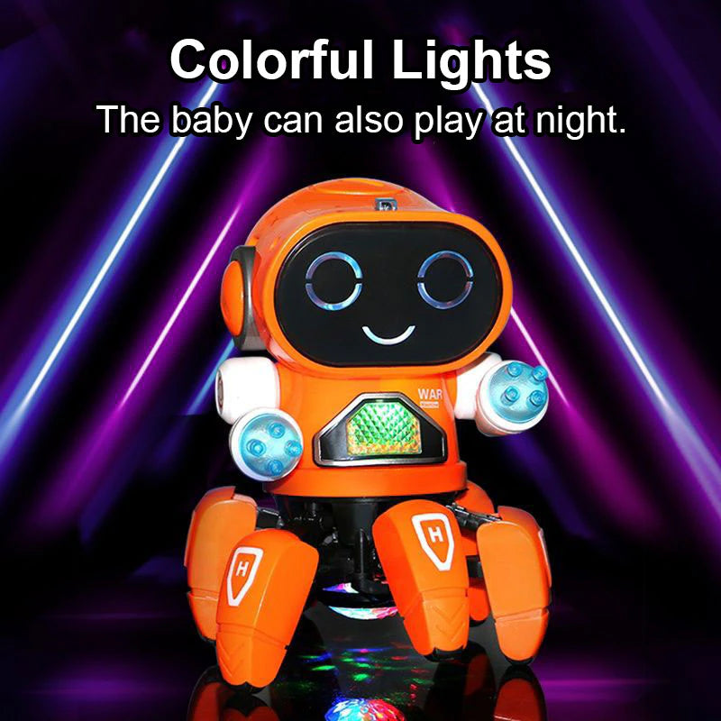 Kids Dance Robots Music LED 6 Claws Octopus Robot Birthday Gift Toys for Children Early Education Baby Toy Boys Girls