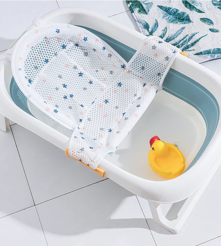 Baby Bath Mat Newborn T-Net Adjustable Newborn Bath Net Bath Protector Bath Accessories Baby Products Foldable Bath and Shower