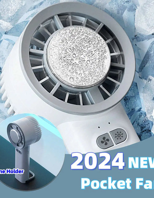 Load image into Gallery viewer, 2024 Summer Gadget Handheld Turbo Jet Fan Mini Portable Ice Cold Fan Generation Brushless Motor Wind High Speed Duct Fans Violen
