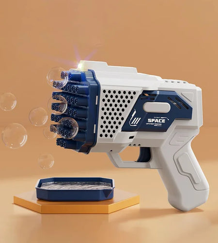 40 Hole New Bubble Gunner with Fuly Automatic Bubble Machine Children'S Bubble Blowing Toy without Battery and Bubble Water