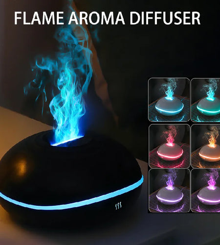 Colorful Flame Air Humidifier Aroma Diffuser Portable USB Car Aromatherapy Humidifiers Essential Oils Fragrance Diffusers