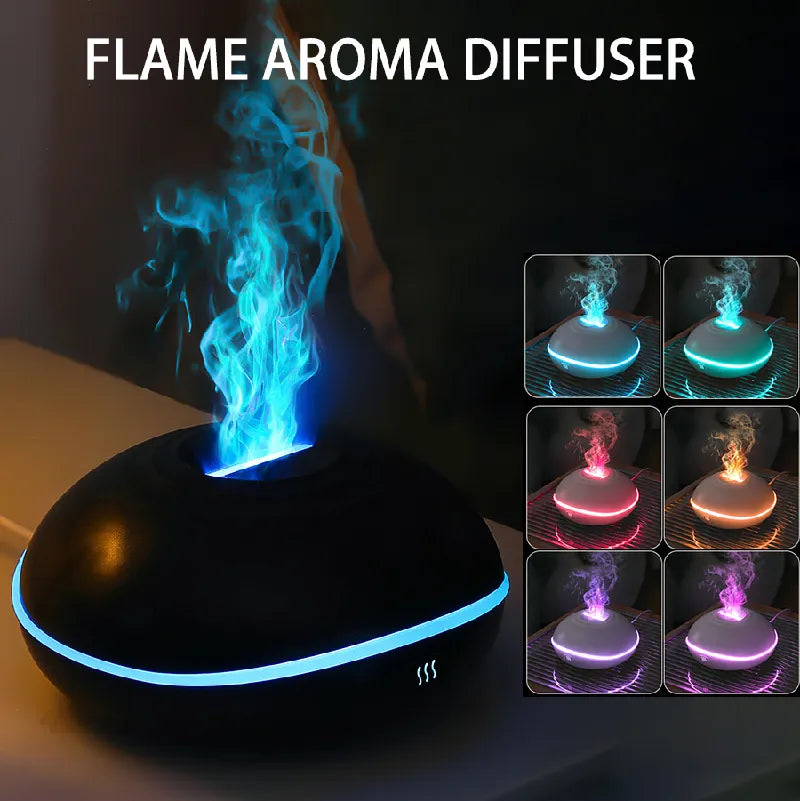 Colorful Flame Air Humidifier Aroma Diffuser Portable USB Car Aromatherapy Humidifiers Essential Oils Fragrance Diffusers