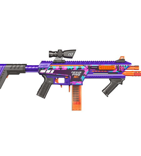 Tactical Strike Nexus Pro X Manual Ultimate Dart Blaster with 24 Half-Length Darts - Flies up to 200 Ft