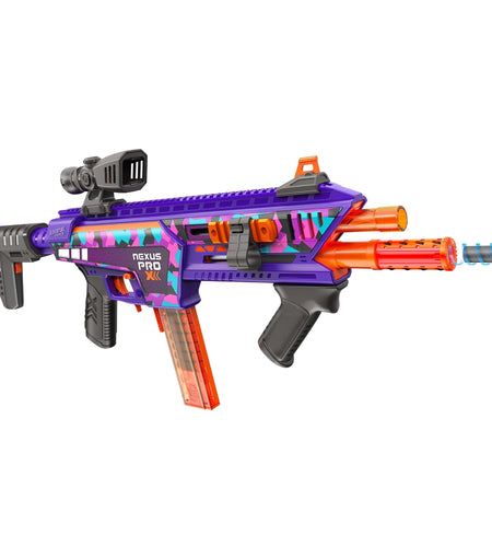 Tactical Strike Nexus Pro X Manual Ultimate Dart Blaster with 24 Half-Length Darts - Flies up to 200 Ft