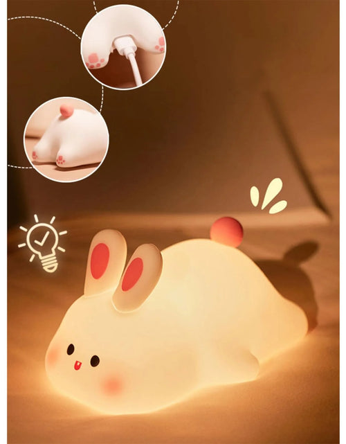 Load image into Gallery viewer, Night Light Clearance!  Night Light for Kids Bunny Lamp Rechargeable Rabbit Lamp Kids Lights for Bedroom Led Portable Night Light for Girls Boys Nursery Children Nightlight Cute Room Decor Pink
