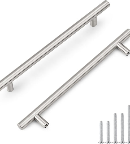 15 Pack 192Mm(7-1/2Inch) Hole Centers Stainless Steel Kitchen Cabinet Door Handles and Pulls Cabinet Knobs Length 256Mm(10Inch) Brushed Nickel