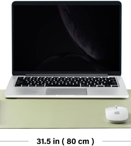 Cork Desk Mat - Dual-Sided Desk Pad for Office and Home - Desk Organization and Accessories - Ideal for Large Mouse Pad and Desk Mats on Top of Desks(Light Green,31.5"X 15.7")