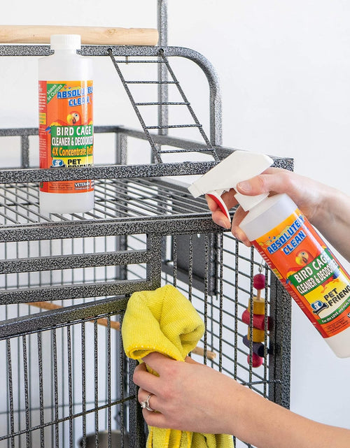 Load image into Gallery viewer, Amazing Bird Cage Cleaner and Deodorizer - Just Spray/Wipe - Safely &amp; Easily Removes Bird Messes Quickly and Easily - Made in the USA
