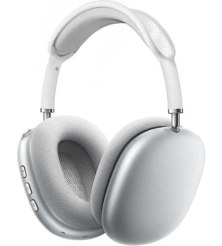 Pro Wireless Headphones Bluetooth,Active Noise Canceling over Ear Headphones with Microphones Hifi Audio Headset for Ios/Android-Silver