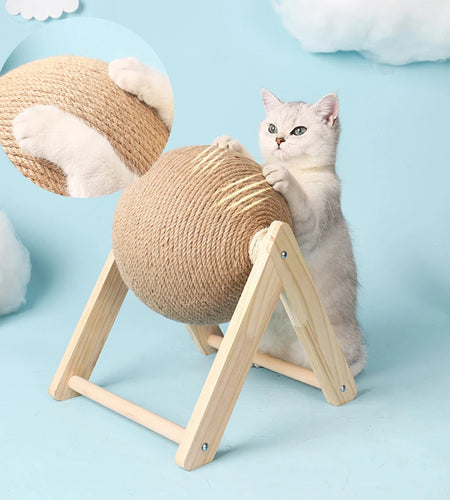 Cat Scratching Ball Toy Kitten Sisal Rope Ball Board Grinding Paws Cats Scratcher Wear-Resistant Pet Furniture Supplies