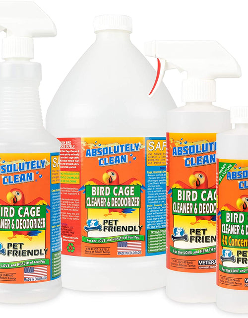 Load image into Gallery viewer, Amazing Bird Cage Cleaner and Deodorizer - Just Spray/Wipe - Safely &amp; Easily Removes Bird Messes Quickly and Easily - Made in the USA
