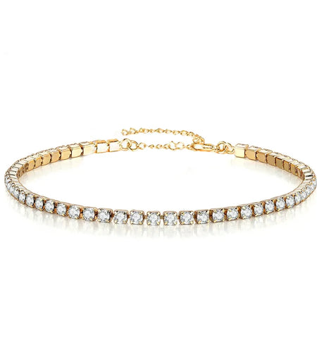 2Mm Iced Out Tennis Bracelets Female Gold Silver Color Stainless Steel Cubic Zirconia Chain for Women Wedding Jewelry Gift