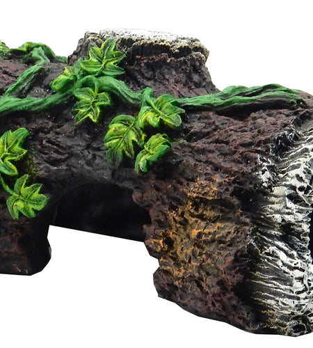 X-Large Wood Log Reptile Ornament