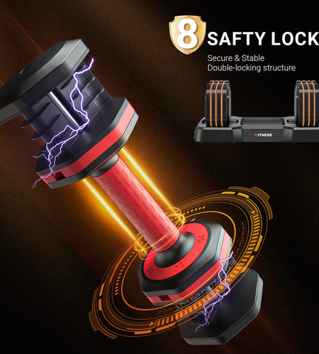 25Lb 5 in 1 Adjustable Dumbbell Free Weights Plates and Rack - Hand Weights for Women and Men - Adjust Weight for Home Gym Full Body Workout Fitness