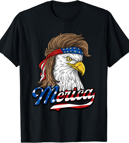 Merica - Patriotic USA Eagle of Freedom - 4Th of July T-Shirt